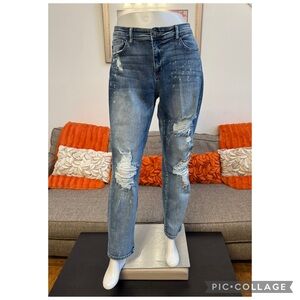 ❣️Judy Blue Destroyed Bleach Splatter Boyfriend Jeans Style# JB82169LT❣️
